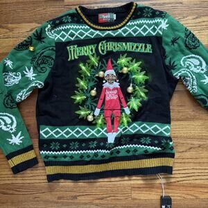 Spencer’s Workshop SNOOP ON THE STOOP UGLY SWEATER Size XL Merry Chrismizzle